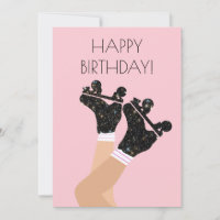 Carte d'anniversaire cool Universe Roller Skates D