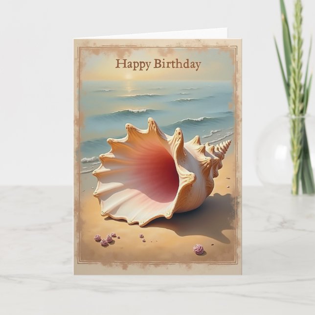Carte d'anniversaire Coquillage (Devant)