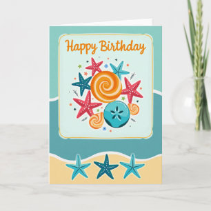 Carte d'anniversaire Coquilles