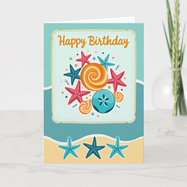 Carte d'anniversaire Coquilles (Devant)
