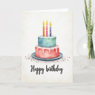 Carte d'anniversaire Corail Aquamarine