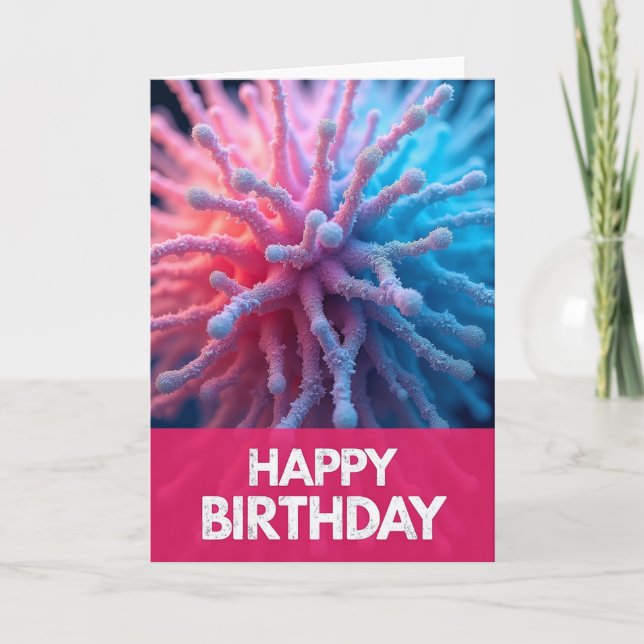 Carte d'anniversaire corail douce (Devant)