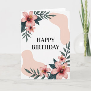 Carte d'anniversaire Corail Rose