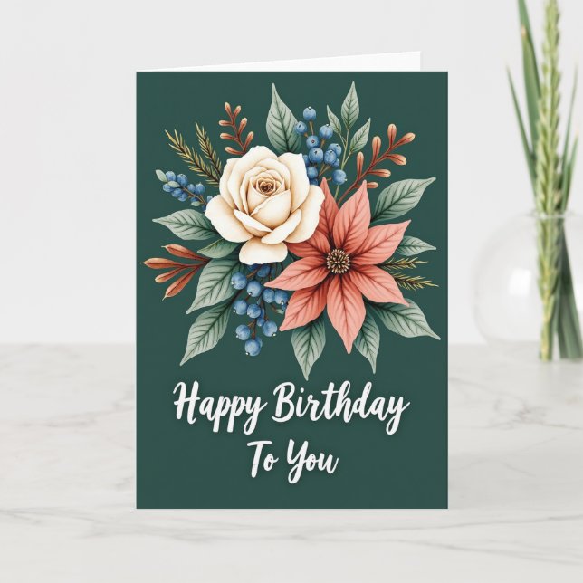 Carte d'anniversaire Coral Berry (Devant)