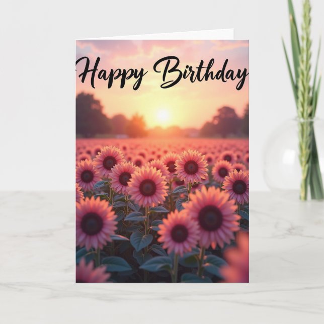 Carte d'anniversaire Coral Field (Devant)