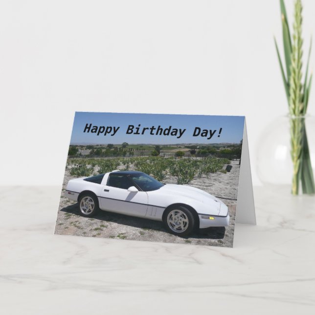 Carte d'anniversaire Corvette (Devant)