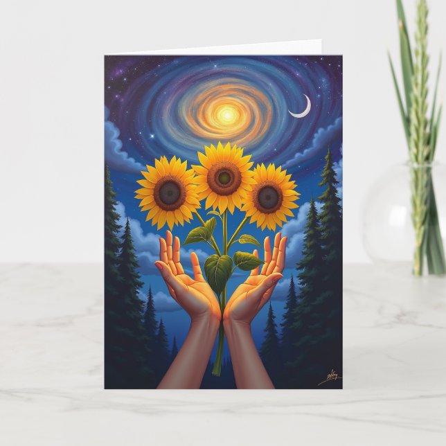 Carte d'anniversaire Cosmic Hands (Devant)