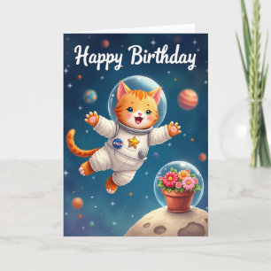 Carte d'anniversaire Cosmic Kitty