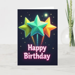 Carte d'anniversaire Cosmic Stars