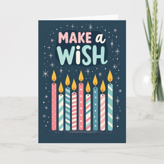 Carte d'anniversaire Cosmic Wish (Devant)