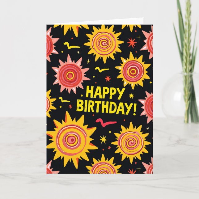 Carte d'anniversaire cosmique (Devant)