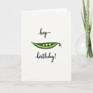 Carte d'anniversaire Cosse de Pois