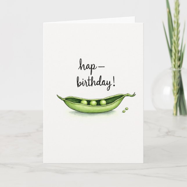 Carte d'anniversaire Cosse de Pois de Senteur (Devant)