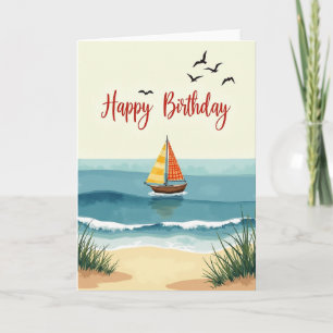 Carte d'anniversaire côtière