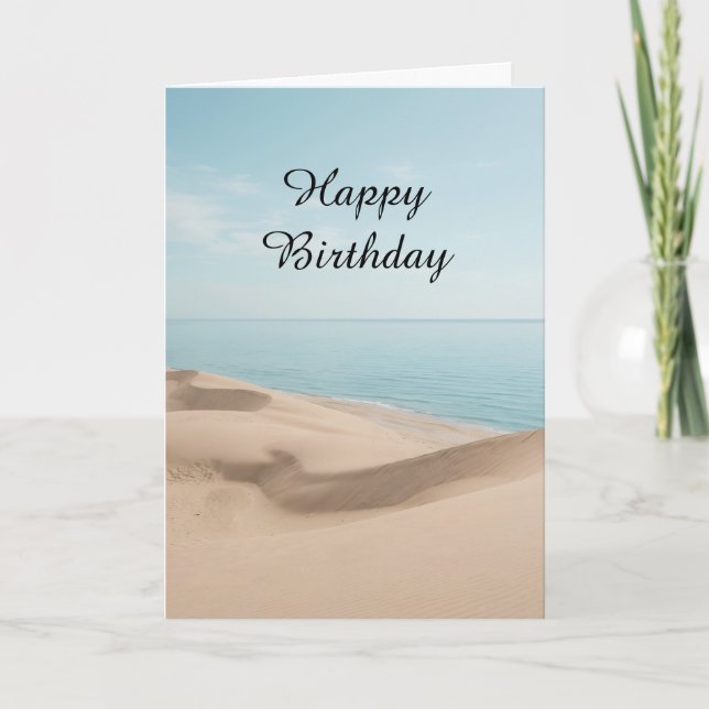 Carte d'anniversaire côtière joyeuse  (Devant)