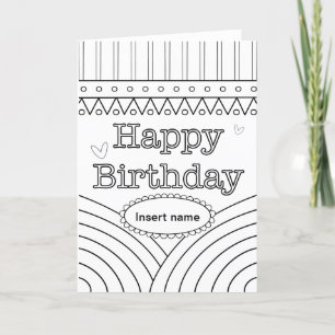 Carte d'anniversaire couleur