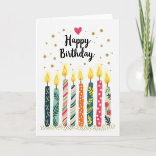 Carte d'anniversaire couleur vibrante