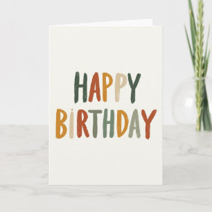 Carte d'anniversaire coup de pinceau