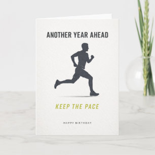 carte d'anniversaire coureur