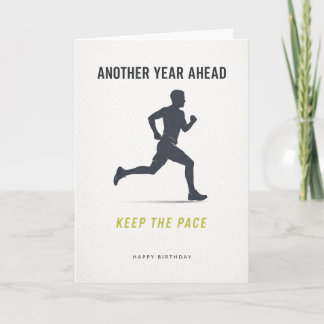 carte d'anniversaire coureur