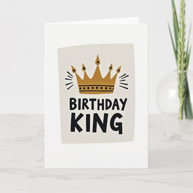 Carte d'anniversaire Couronne des Rois (Devant)