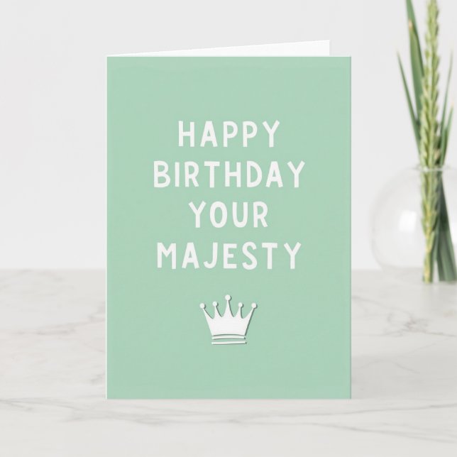 Carte d'anniversaire Couronne Royale (Devant)