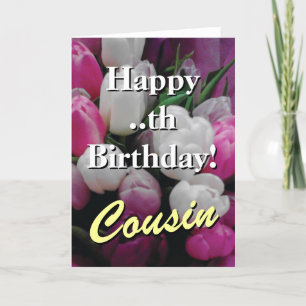 Carte d'anniversaire Cousin   bouquet de fleur de 