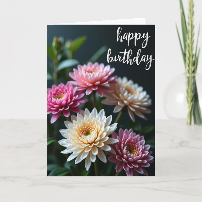 Carte d'anniversaire Cream Bloom (Devant)