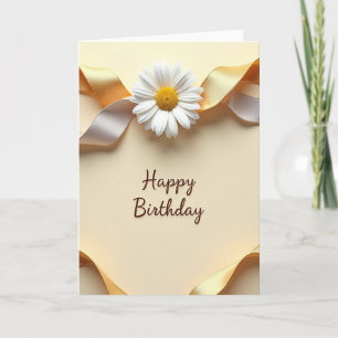 Carte d'anniversaire Cream Daisy