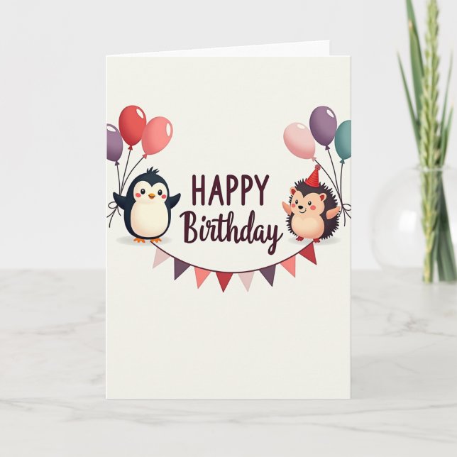 Carte d'anniversaire Cream Scene (Devant)