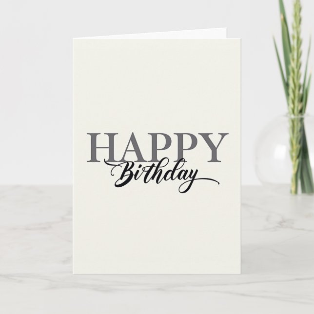 Carte d'anniversaire Creamy Joyful (Devant)