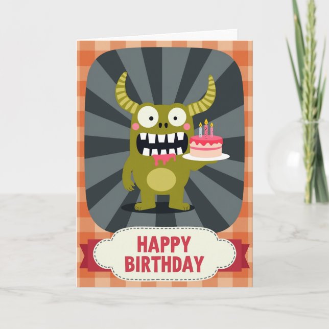 Carte d'anniversaire Créatures de gâteau fantaisis (Devant)