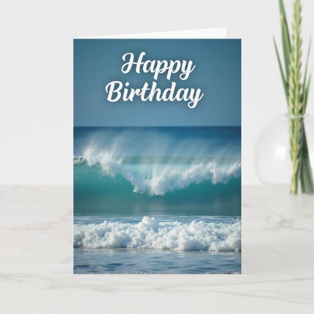 Carte d'anniversaire Cresting Wave (Devant)