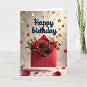 Carte d'anniversaire Crimson Roses