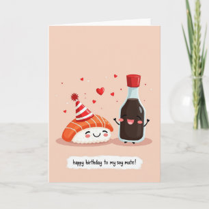 Carte d'anniversaire culinaire douce