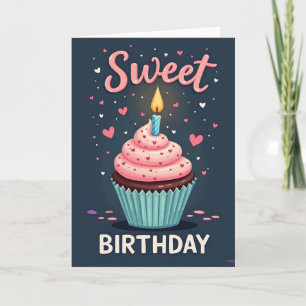 Carte d'anniversaire Cupcake