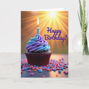 Carte d'anniversaire Cupcake Radiant