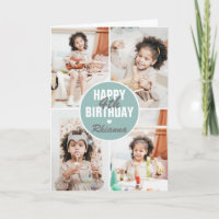 Carte d'anniversaire Cute 4 Photo N'importe quel â
