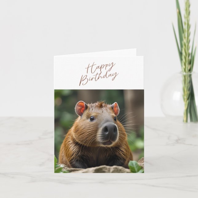 Carte d'anniversaire Cute Capybara (Devant)