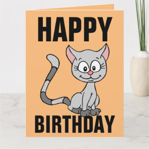 CARTE D'ANNIVERSAIRE CUTE CAT