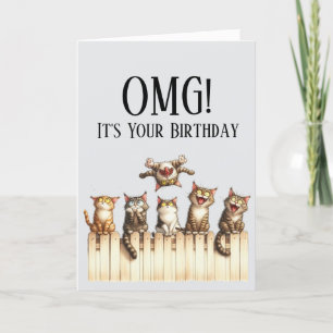 Carte d'Anniversaire Cute Cat