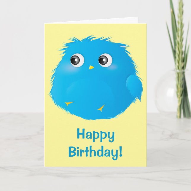 Carte d'anniversaire Cute Fluffy Birthday Card (Devant)