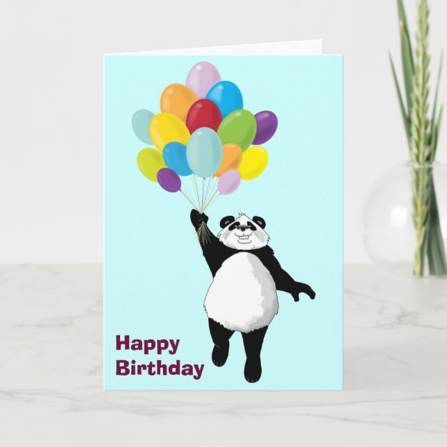 Carte d'anniversaire Cute Panda (Devant)