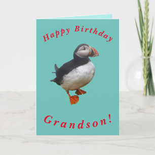 Carte d'anniversaire Cute Puffin pour Grandson