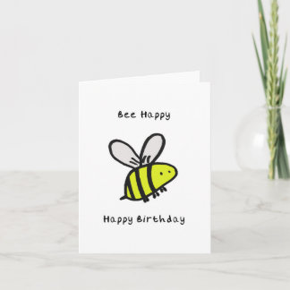 Carte d'anniversaire d'abeille