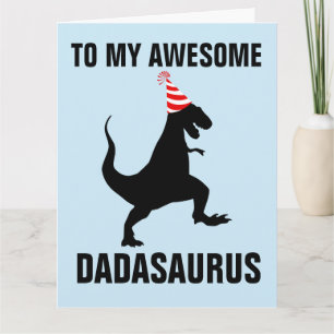 CARTE D'ANNIVERSAIRE DADASAURUS DINOSAURE GRAND (2