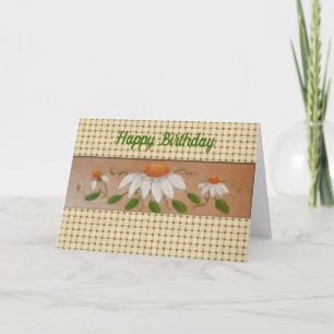 Carte d'anniversaire Daisy