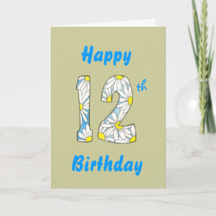 Carte d'anniversaire Daisy 12e