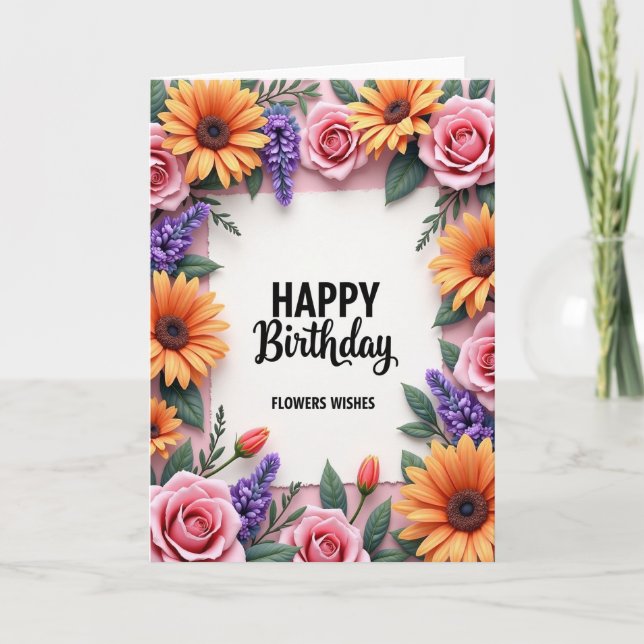 Carte d'anniversaire Daisy Delight (Devant)