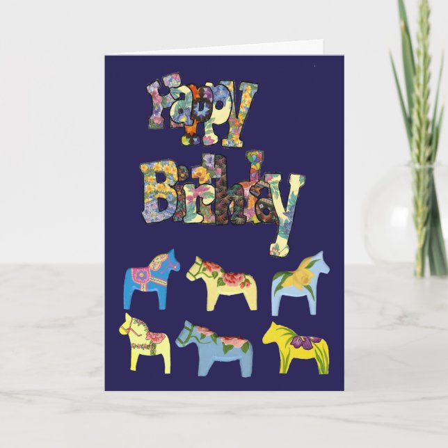 Carte d'anniversaire Dala Hors (Devant)